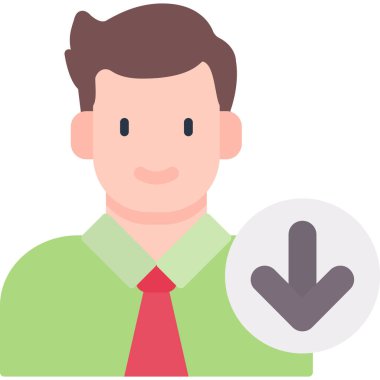 Renkli vektör simgesine sahip adam