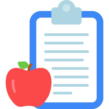 yemek meyve elma simgesi düz stil