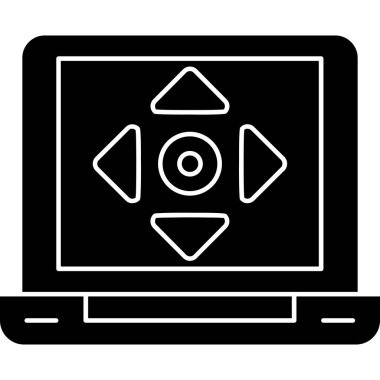 video oynatıcı simgesi, basit illüstrasyon