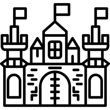 kale ikonu vektör illüstrasyonu