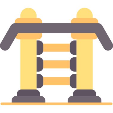 Köprü düz vektör simgesi