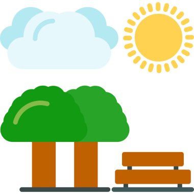 ağaç simgesi, vektör illüstrasyonu