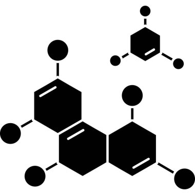 Molekül. Web simgesi basit illüstrasyon