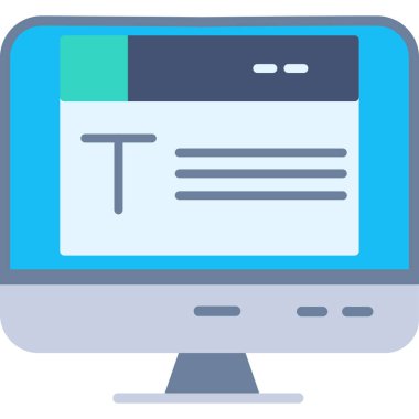 bilgisayar ekranı simgesi düz biçimli