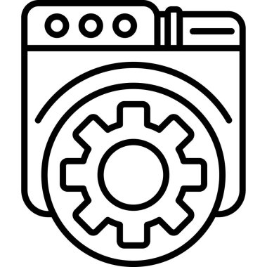 çamaşır makinesi simgesi, vektör illüstrasyonu