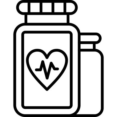 İlaç. Web simgesi basit illüstrasyon