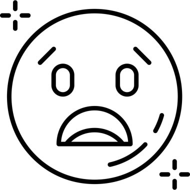 duygu emojisi simgesi ana hat biçiminde simgesi