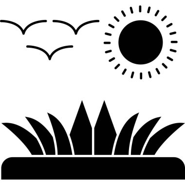 Güneş. Web simgesi basit illüstrasyon