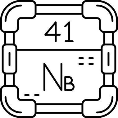 Kimyasal element simgesi vektör illüstrasyonu