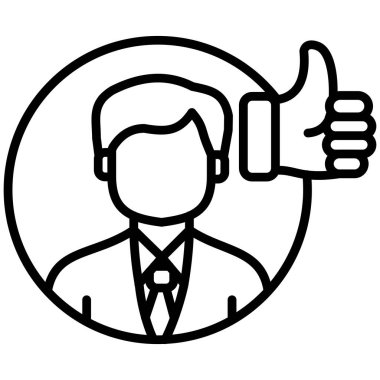 İş adamı simgesi vektör illüstrasyonu