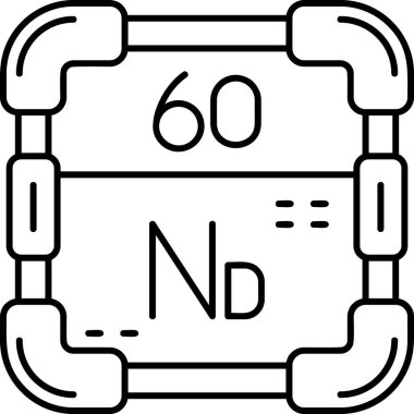 Kimyasal element simgesi vektör illüstrasyonu