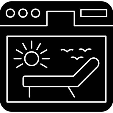 Bir yüzme havuzu simgesinin vektör çizimi