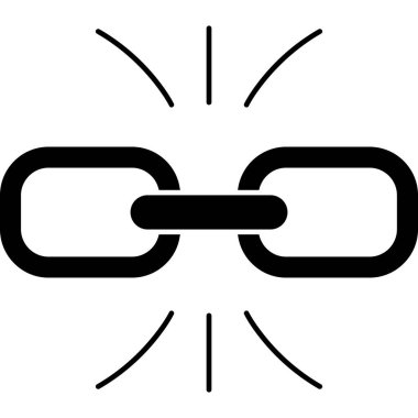 bağlantı simgesi. Vektör tasarımı düzenlenebilir vuruş