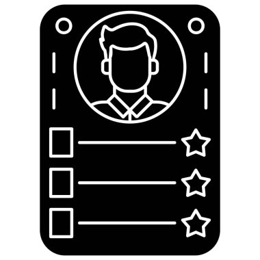 akıllı telefon simgesine sahip kullanıcı profili, vektör illüstrasyonu, basit tasarım