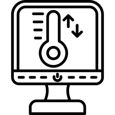 Bilgisayar. Web simgesi basit illüstrasyon