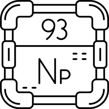 periyodik tablo simgesi, basit vektör illüstrasyonuName