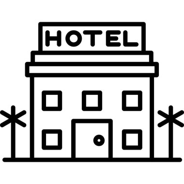 Otel ikonu. Basit resimleme