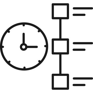 Saat. Web simgesi basit tasarım
