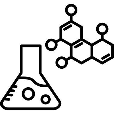 Kimyasal formül taslak vektörü. Kimyasal araştırma. bilim bilimi