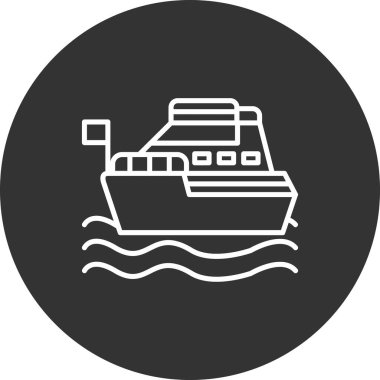 tekne ikonu vektör illüstrasyonu