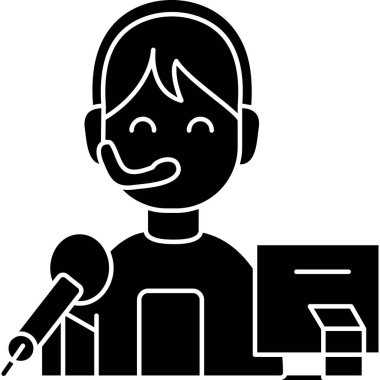 mikrofon simgesi vektör illüstrasyonu