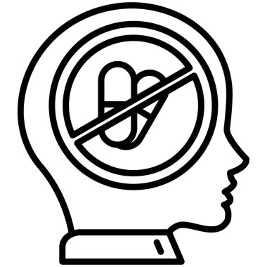 Beyin. Web simgesi basit illüstrasyon