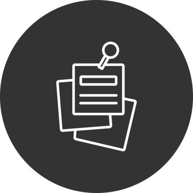 Belge simgesinin vektör illüstrasyonu