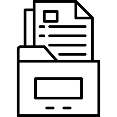 Dosya simgesinin vektör illüstrasyonu