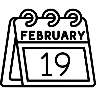 17 Şubat tarihli takvim, vektör illüstrasyonu