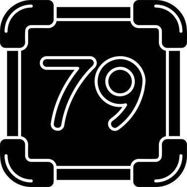 7 numaralı simge, basit tasarım