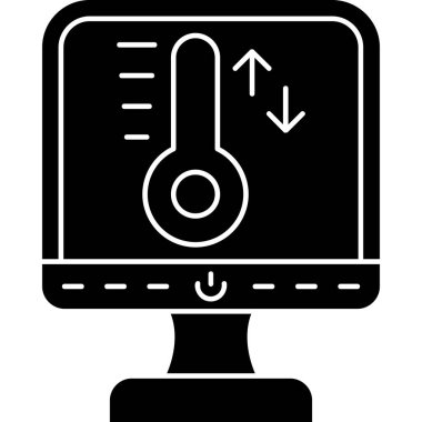 termometre simgesi vektör illüstrasyonu