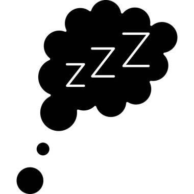 vektör içinde uyku kabarcığı simgesi. logotype -