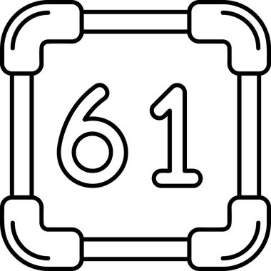 6 numaralı simgenin vektör illüstrasyonu