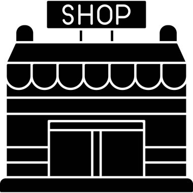 dükkan imajı simgesi katı stil