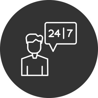 Müşteri hizmetleri ikonu. Web için müşteri servis vektör simgesinin basit bir çizimi. beyaz arkaplanda izole