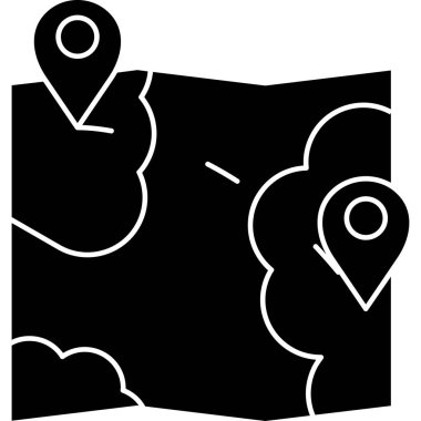 konum haritası konum simgesi ana hat biçiminde