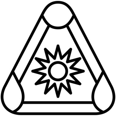 Güneş simgesi, vektör illüstrasyonu