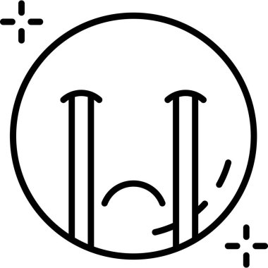 Üzücü. Web simgesi basit illüstrasyon