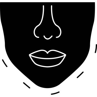 Yüz. Web simgesi basit illüstrasyon