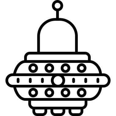 Taslak biçiminde noel çan dekorasyonu simgesi