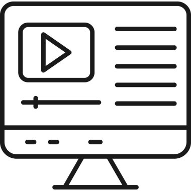 TV simgesi vektör illüstrasyonu