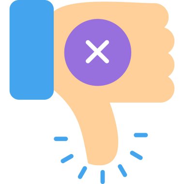 Hoşlanmıyorum. Web simgesi basit illüstrasyon