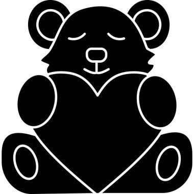 Hayvan ayı aşk simgesi katı bir şekilde