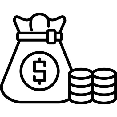 Dolar simgesi vektör illüstrasyonu