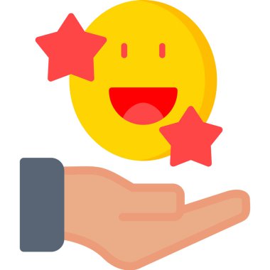 Yıldızlı el, vektör, beyaz arkaplandaki çizimler