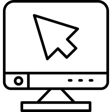 ok bilgisayar simgesi ana hat biçiminde