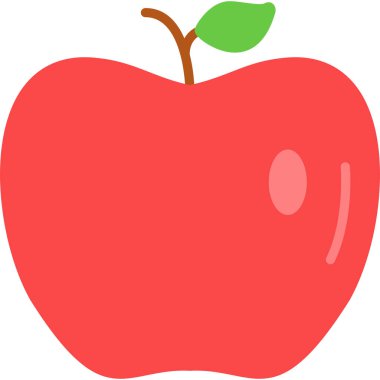 Elma. Web simgesi basit illüstrasyon