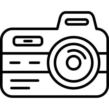 kamera simgesi vektör illüstrasyonu