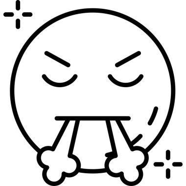 Emoji. Web simgesi vektör illüstrasyonu