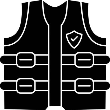 Ceket simgesi, vektör illüstrasyonu